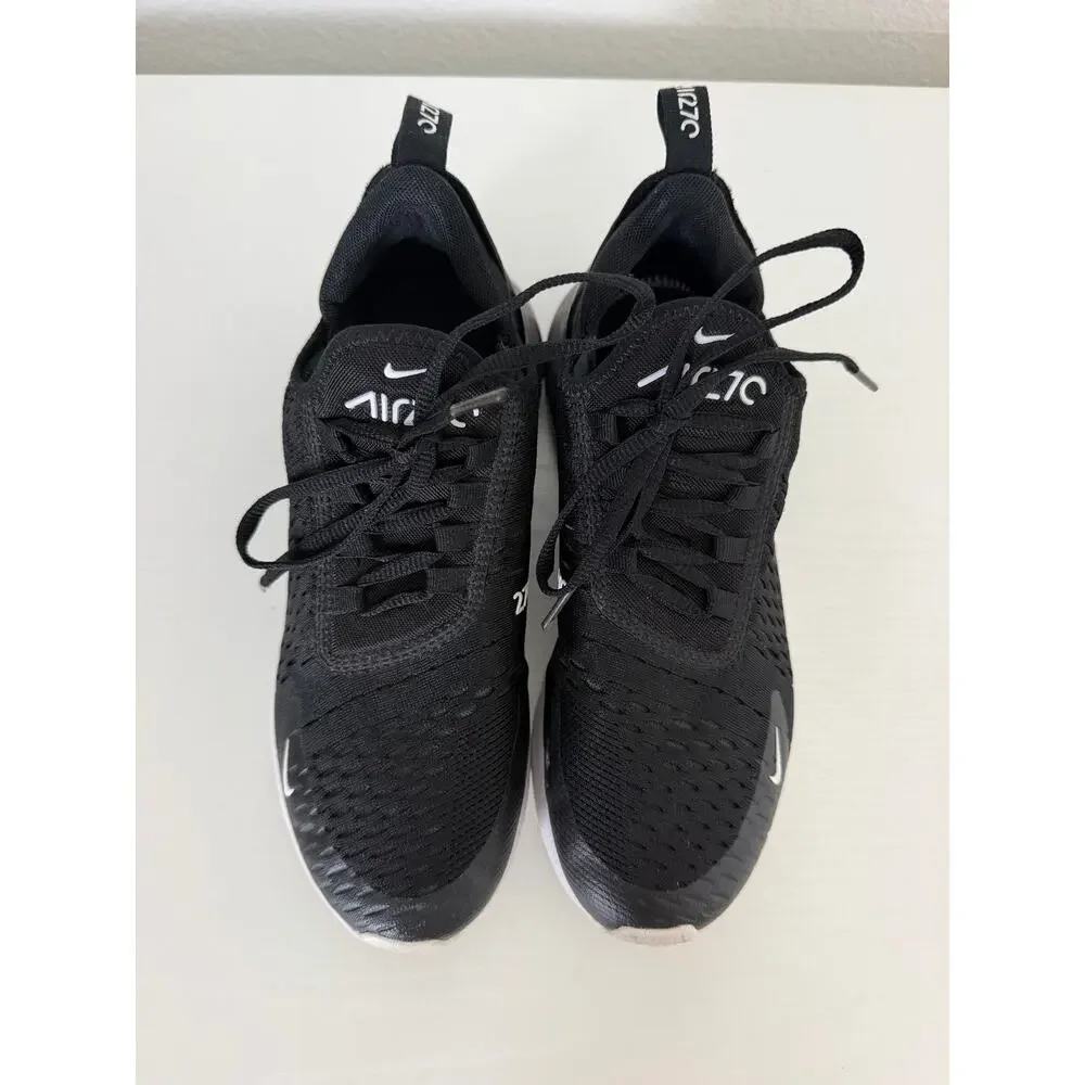 Nike Air Max 270 GS Sneakers Black White Foam Air sole Womens Size 7.5